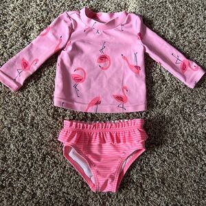 Carter's Pink Flamingo Bathing Suit